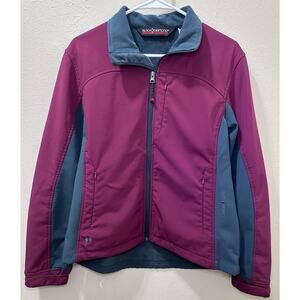 Black‎ Diamond Mens Jacket Size Medium Soft Shell Fleece Lined Purple Gray